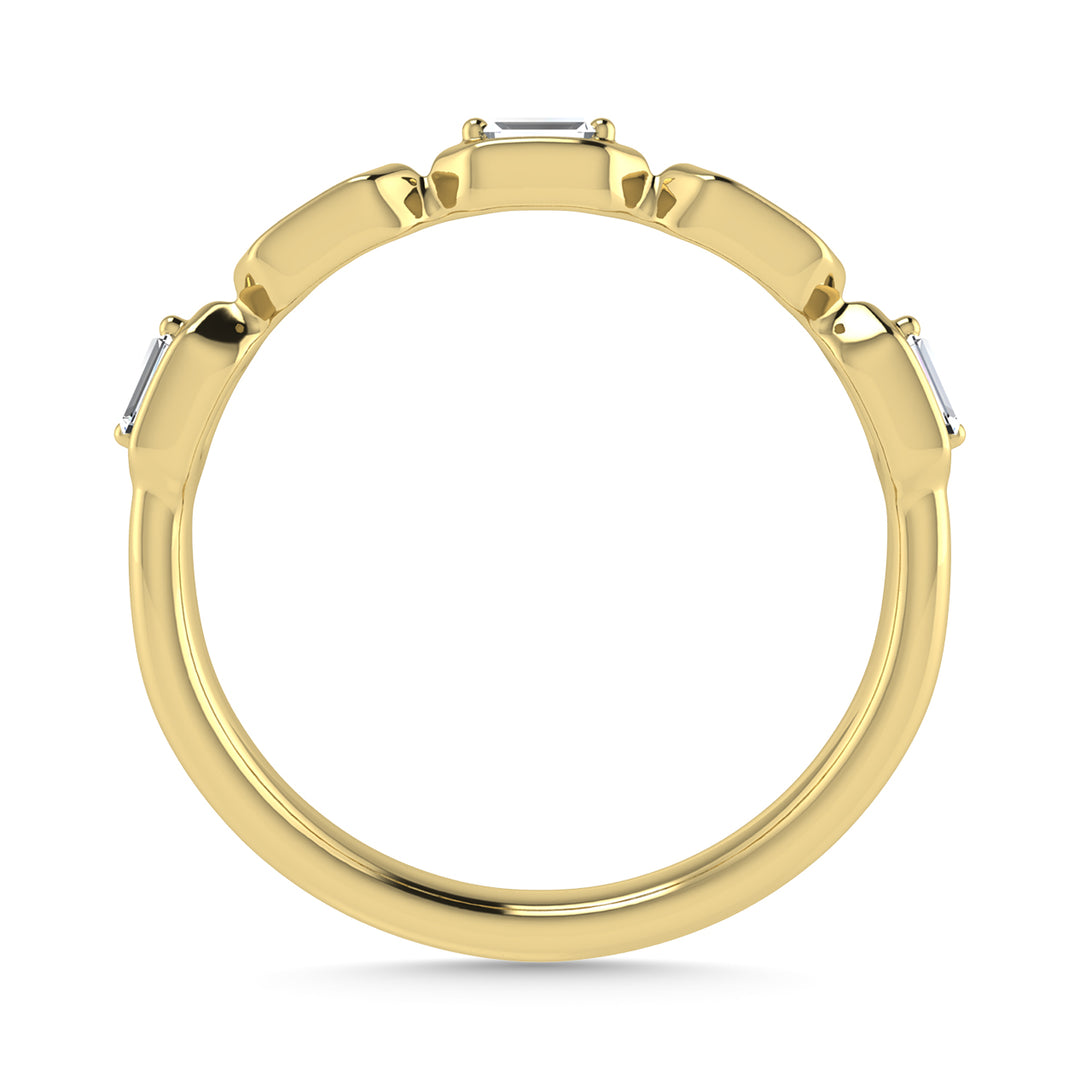 Diamante 1/6 Ct.Tw. Banda apilada en oro amarillo de 14 k