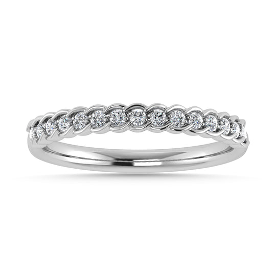 Diamante 1/6 Ct.Tw. Banda apilada en oro blanco de 14 k