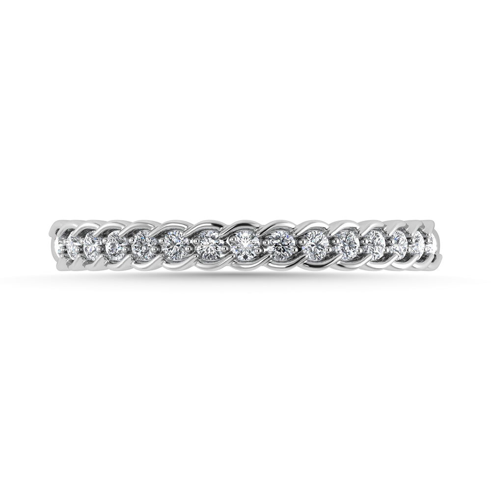 Diamante 1/6 Ct.Tw. Banda apilada en oro blanco de 14 k