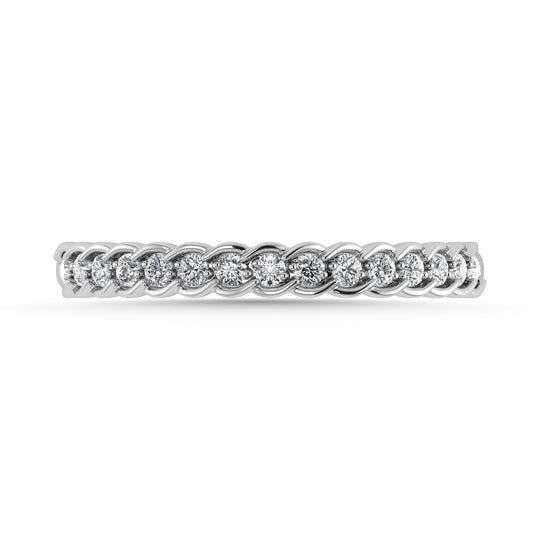 Diamante 1/6 Ct.Tw. Banda apilada en oro blanco de 14 k