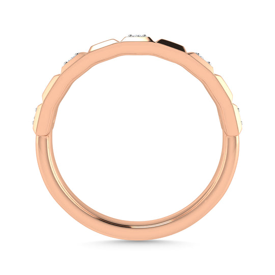 Diamante 1/8 Ct.Tw. Alianza apilable en oro rosado de 14 k