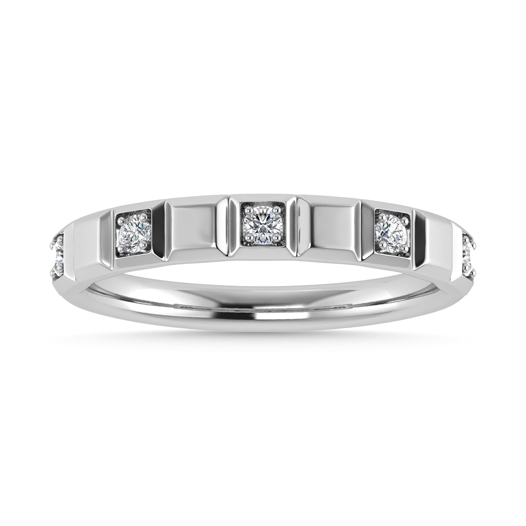 1/8 Ct. Tw. Diamond Stacked Band in 14k White Gold