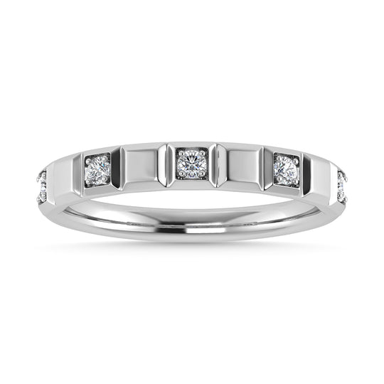 1/8 Ct. Tw. Diamond Stacked Band in 14k White Gold
