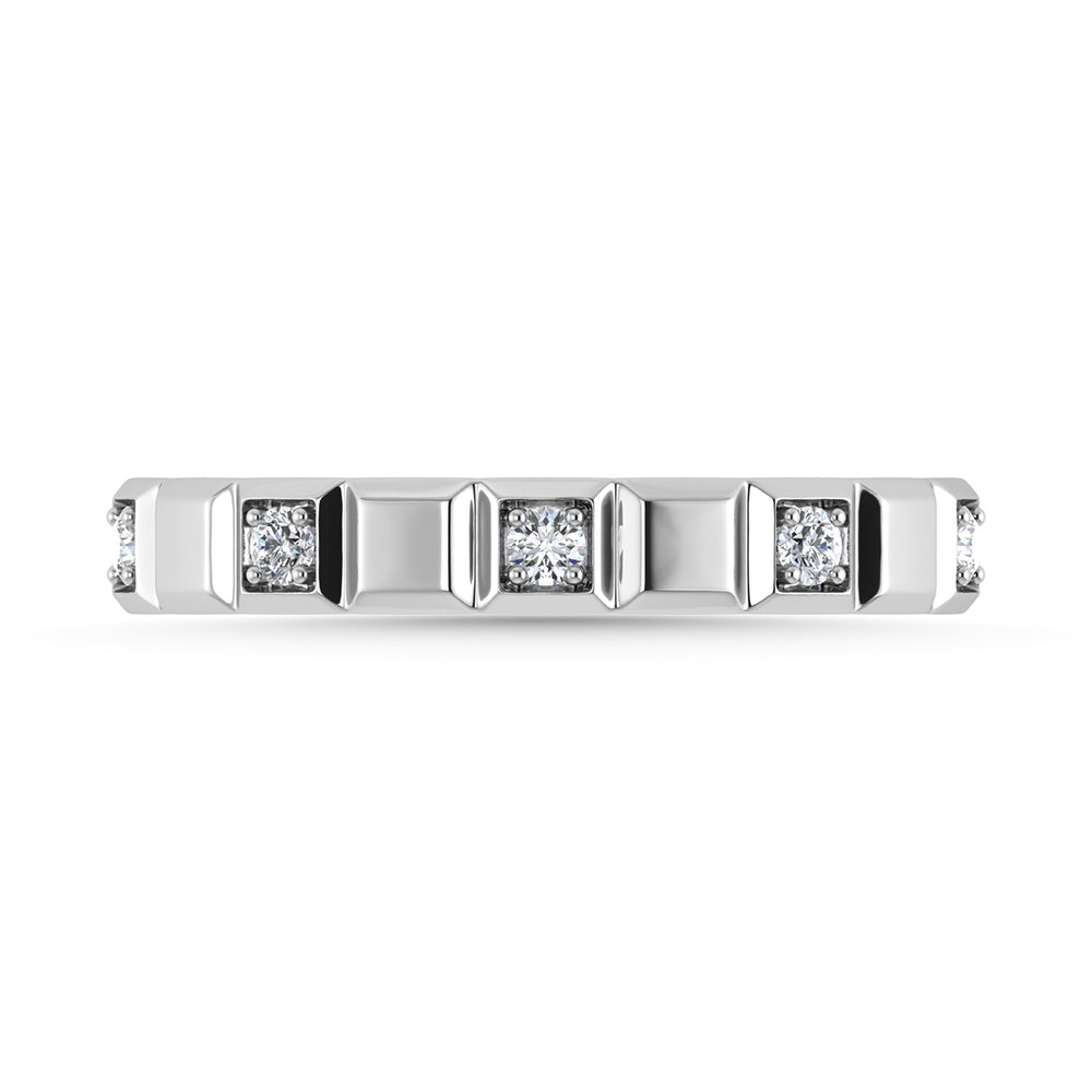 1/8 Ct. Tw. Diamond Stacked Band in 14k White Gold