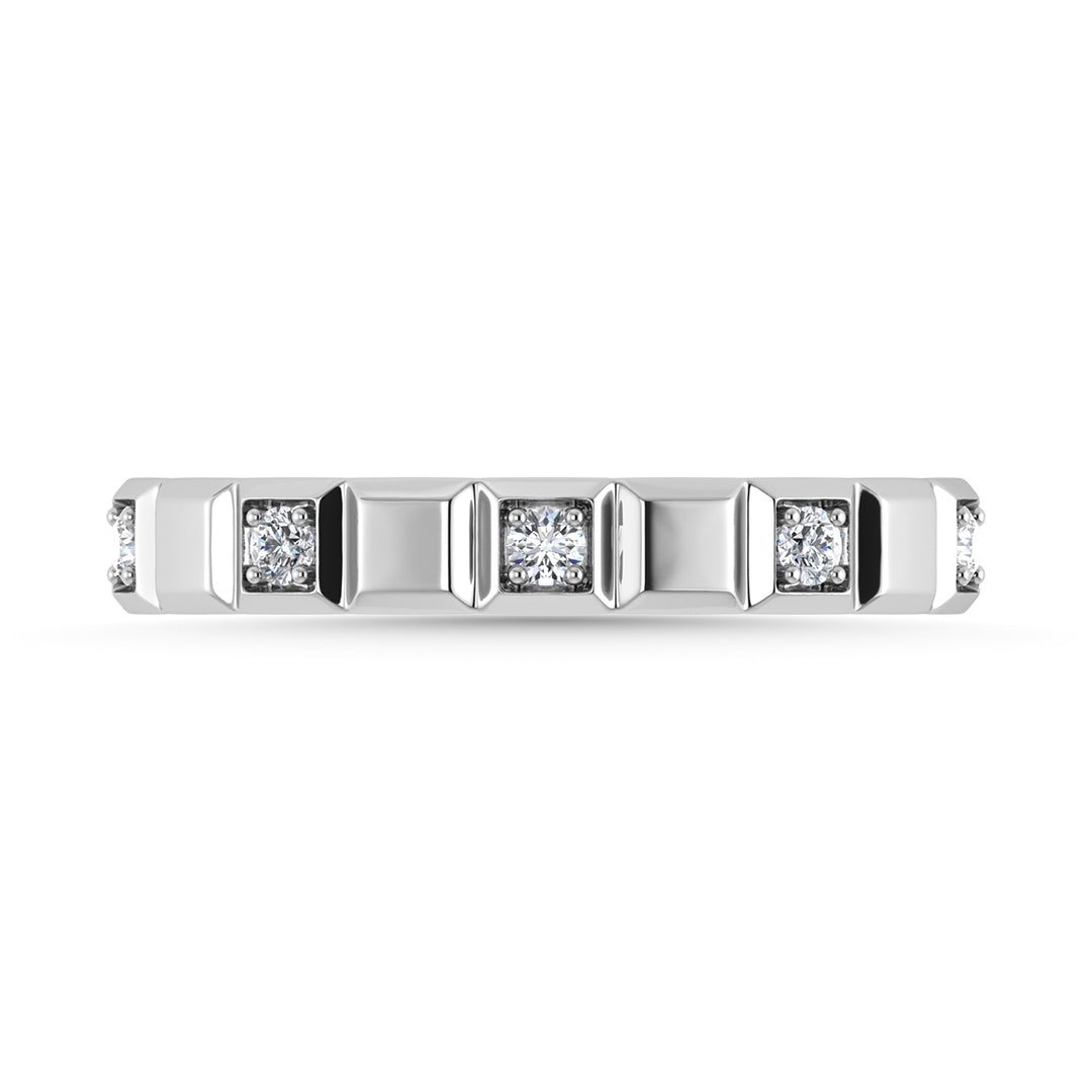 1/8 Ct. Tw. Diamond Stacked Band in 14k White Gold