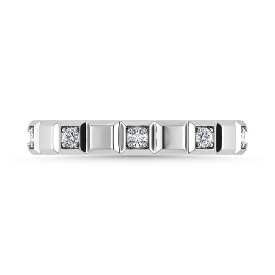 1/8 Ct. Tw. Diamond Stacked Band in 14k White Gold