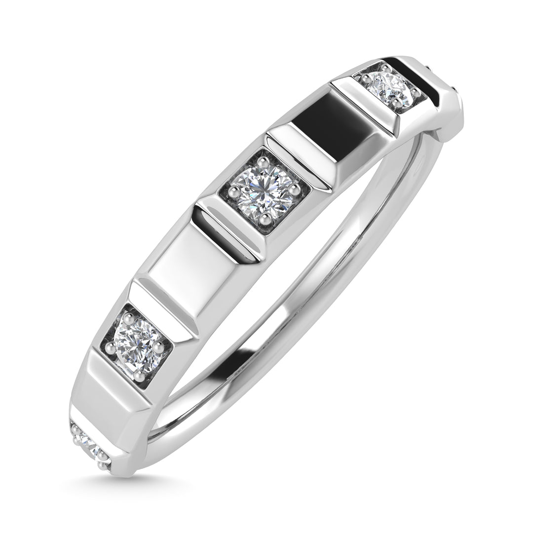 1/8 Ct. Tw. Diamond Stacked Band in 14k White Gold