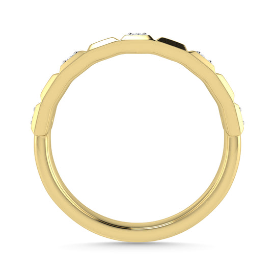 Diamante 1/8 Ct.Tw. Banda apilada en oro amarillo de 14 k