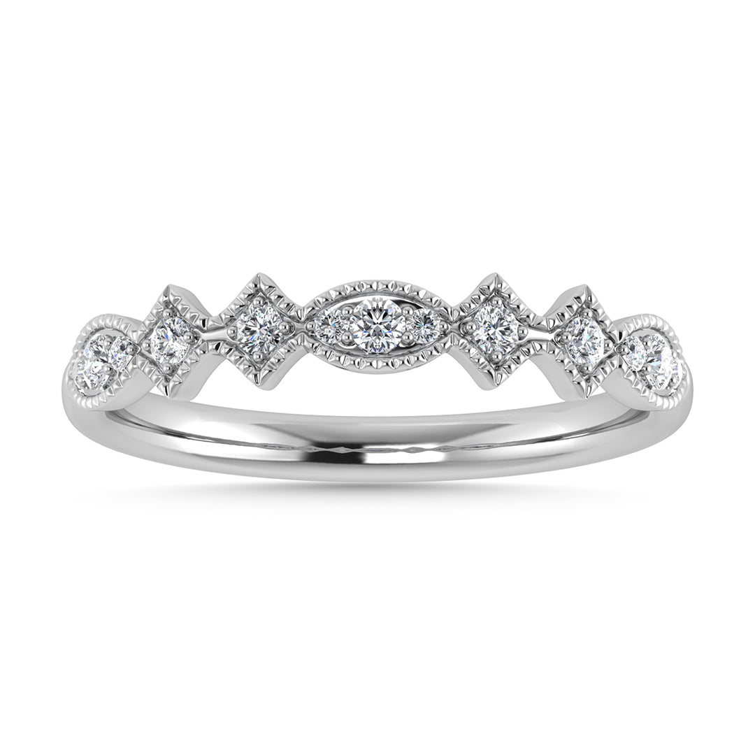 1/5 Ct. Tw. Diamond Stacked Band in 14k White Gold