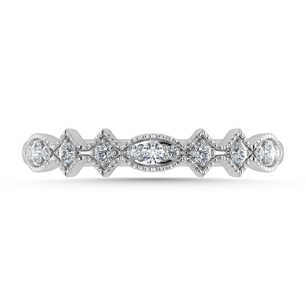 1/5 Ct. Tw. Diamond Stacked Band in 14k White Gold