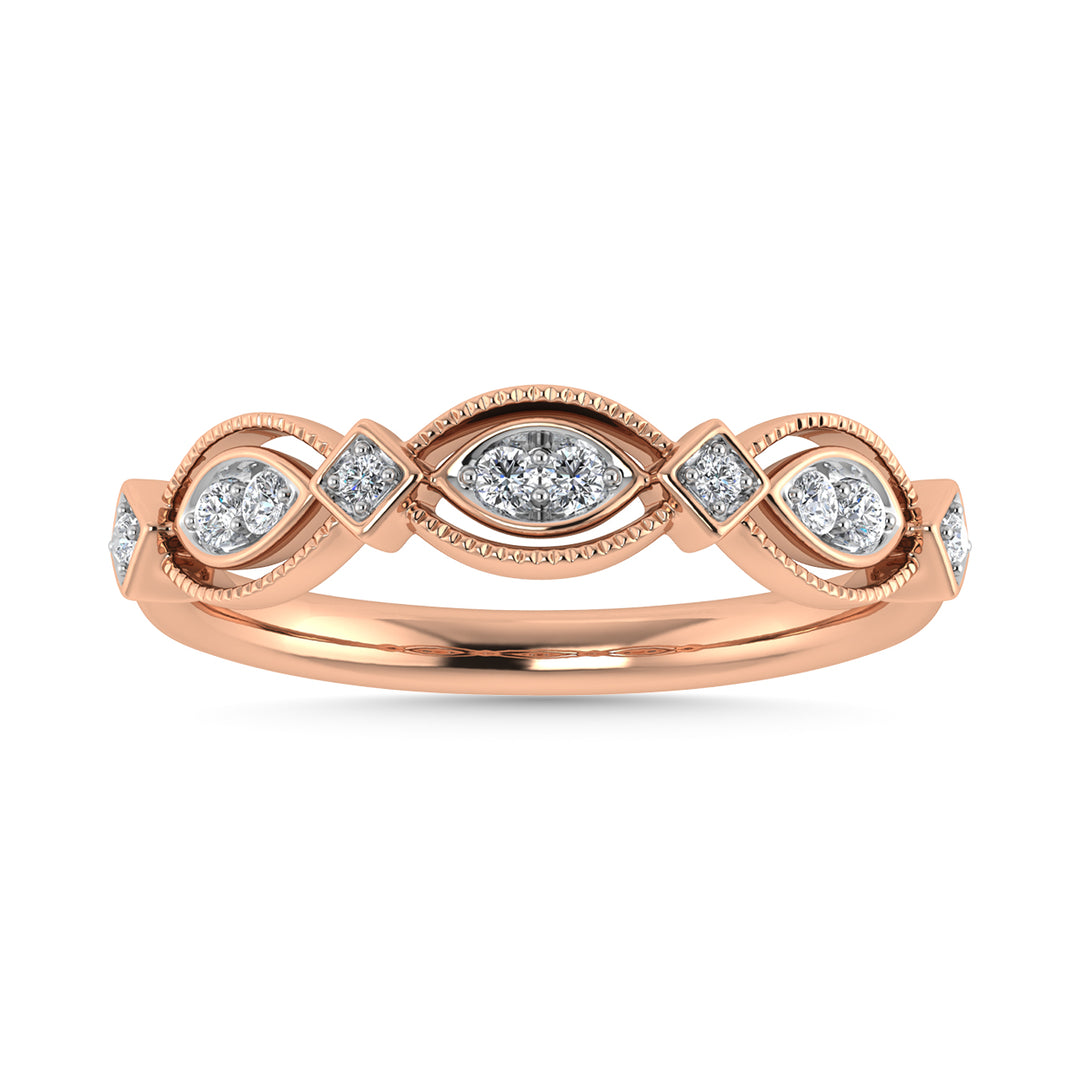 1/6 Ct. Diamond Tw. Stackable Wedding Band in 14k Rose Gold