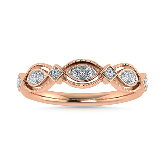 1/6 Ct. Diamond Tw. Stackable Wedding Band in 14k Rose Gold