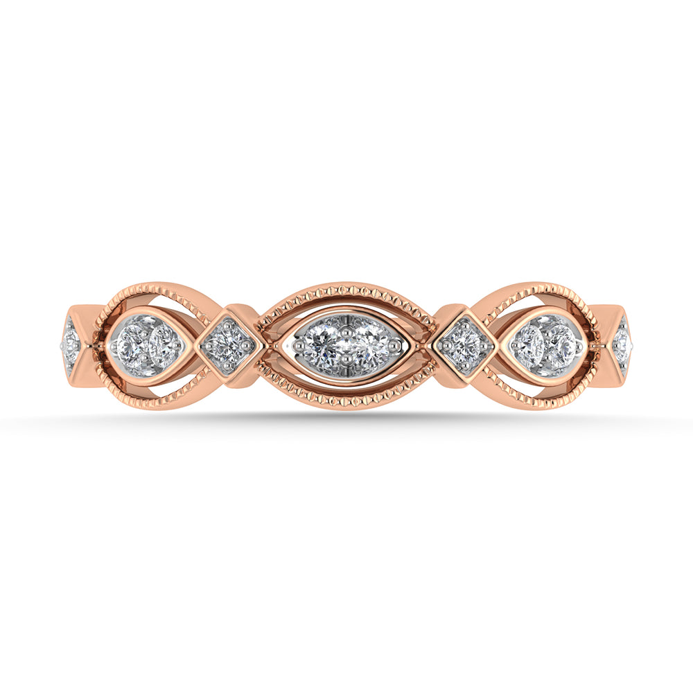 1/6 Ct. Diamond Tw. Stackable Wedding Band in 14k Rose Gold