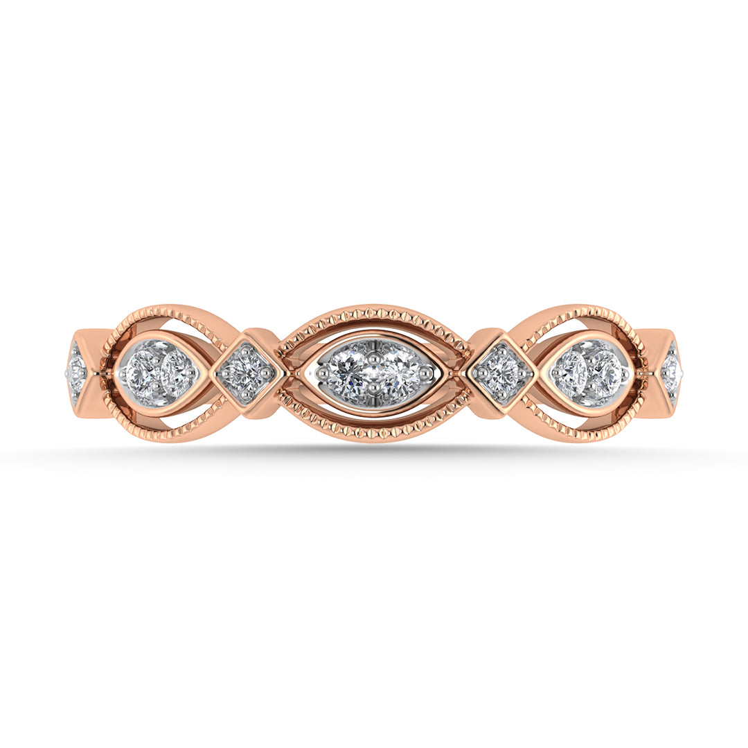 1/6 Ct. Diamond Tw. Stackable Wedding Band in 14k Rose Gold