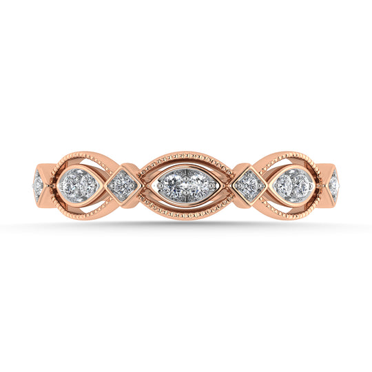 1/6 Ct. Diamond Tw. Stackable Wedding Band in 14k Rose Gold