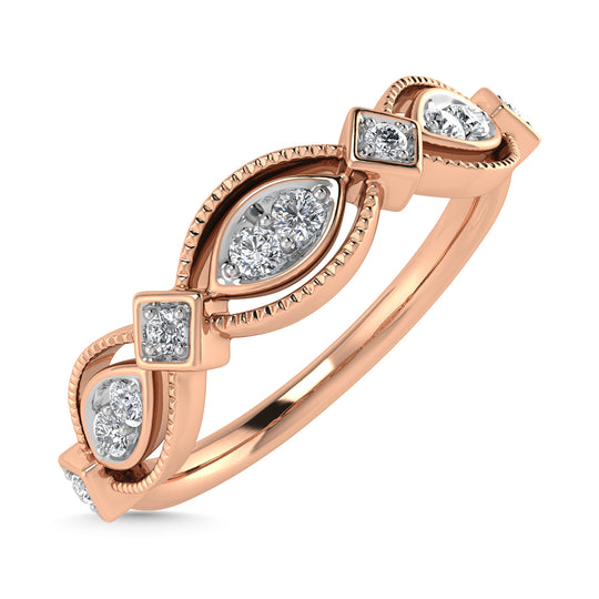 1/6 Ct. Diamond Tw. Stackable Wedding Band in 14k Rose Gold