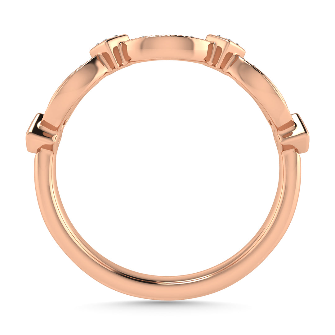 1/6 Ct. Diamond Tw. Stackable Wedding Band in 14k Rose Gold