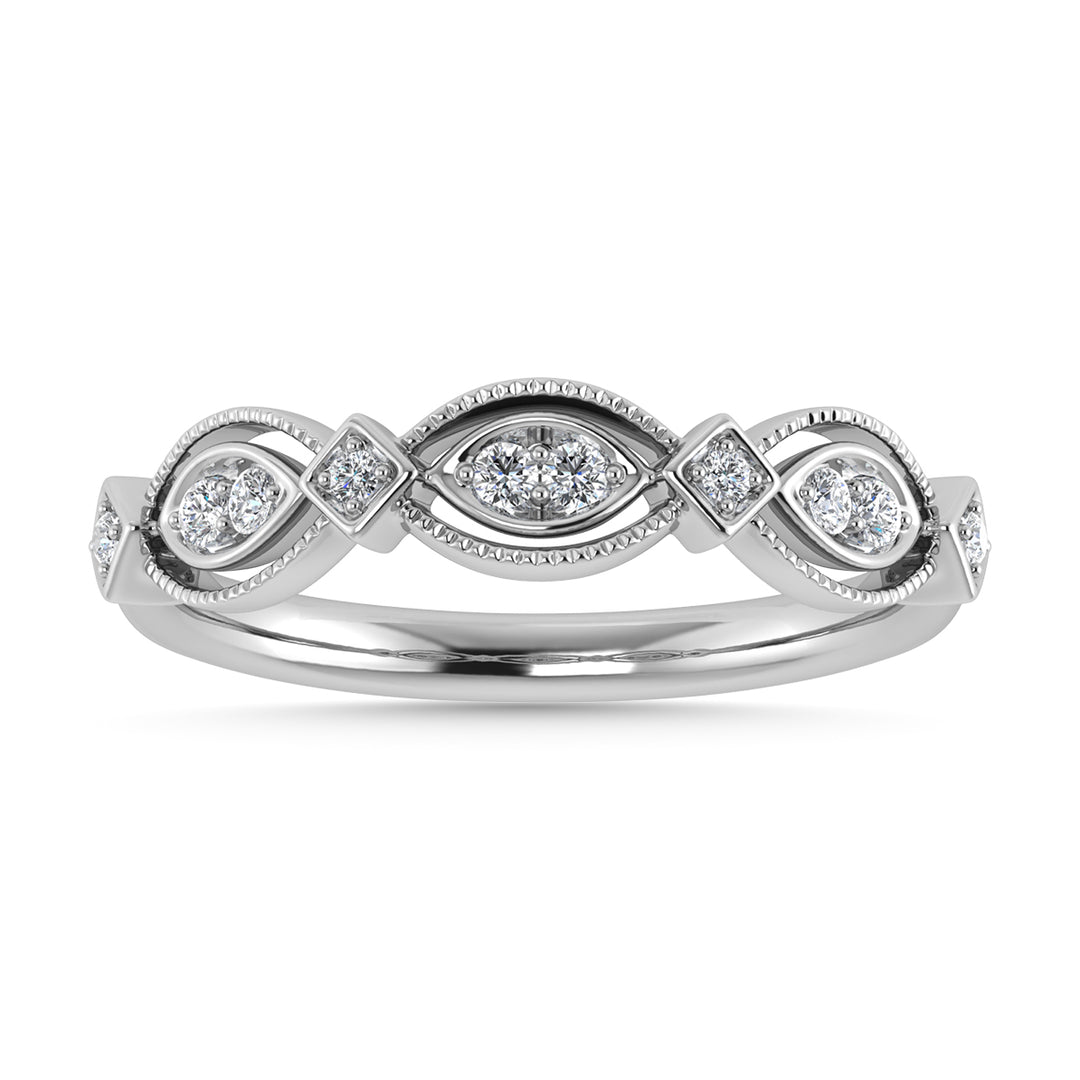 1/6 Ct. Tw. Diamond Stacked Band in 14k White Gold