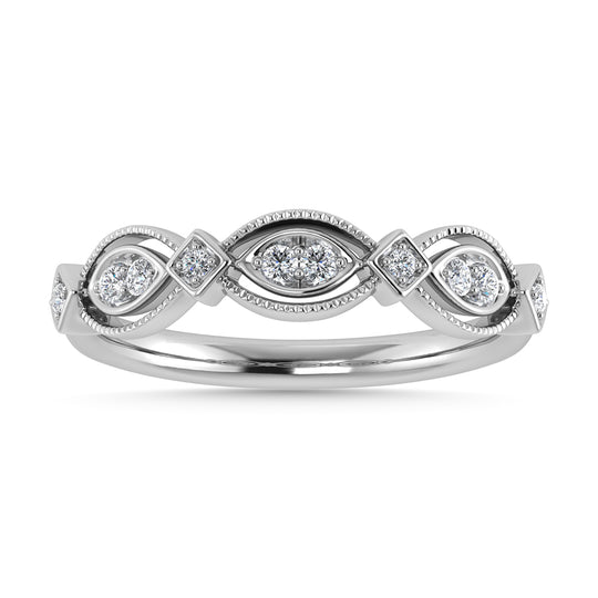 1/6 Ct. Tw. Diamond Stacked Band in 14k White Gold