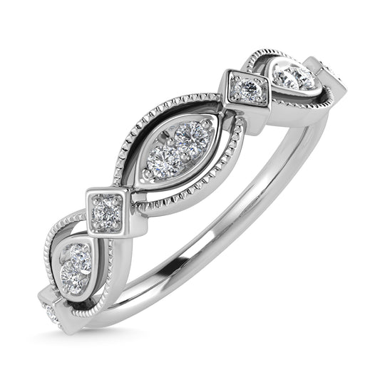 1/6 Ct. Tw. Diamond Stacked Band in 14k White Gold