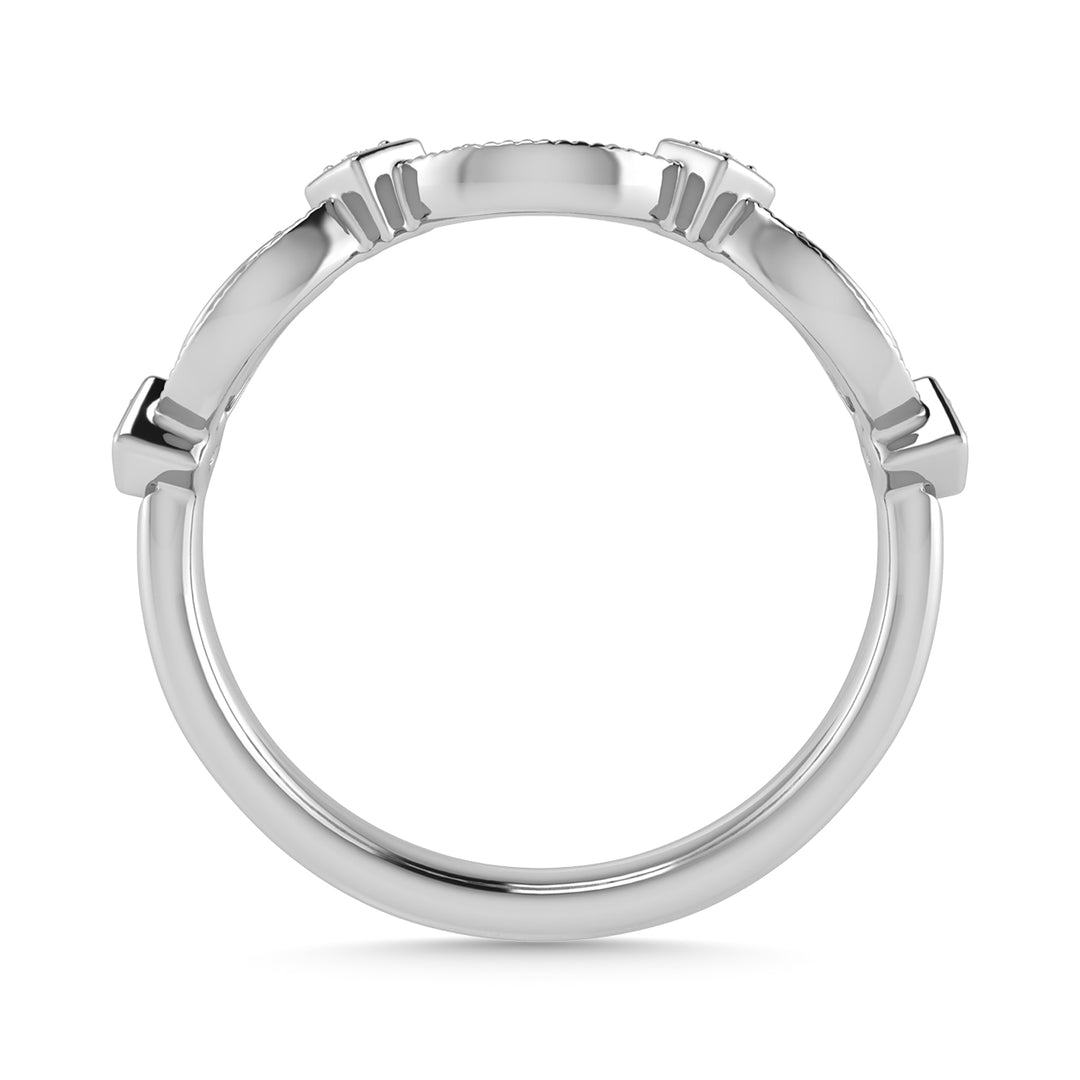 1/6 Ct. Tw. Diamond Stacked Band in 14k White Gold