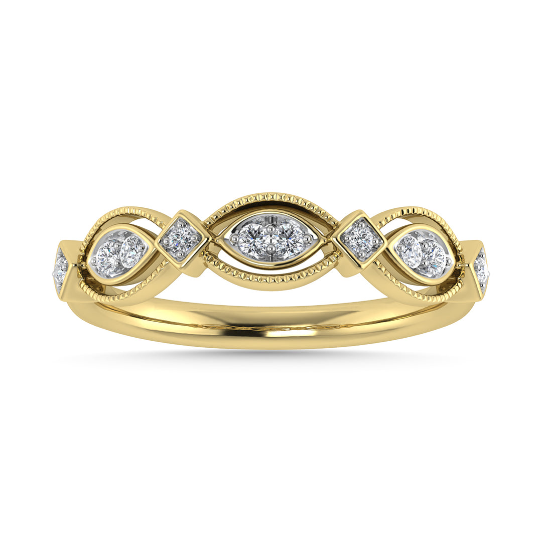 1/6 Ct. Tw. Diamond Stacked Band in 14k Yellow Gold