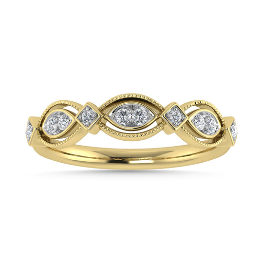 1/6 Ct. Tw. Diamond Stacked Band in 14k Yellow Gold