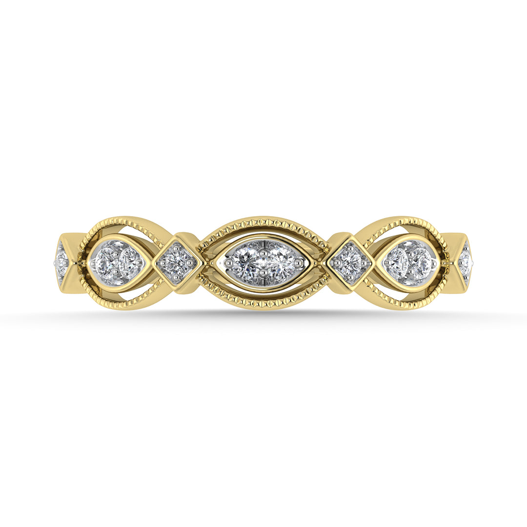 1/6 Ct. Tw. Diamond Stacked Band in 14k Yellow Gold