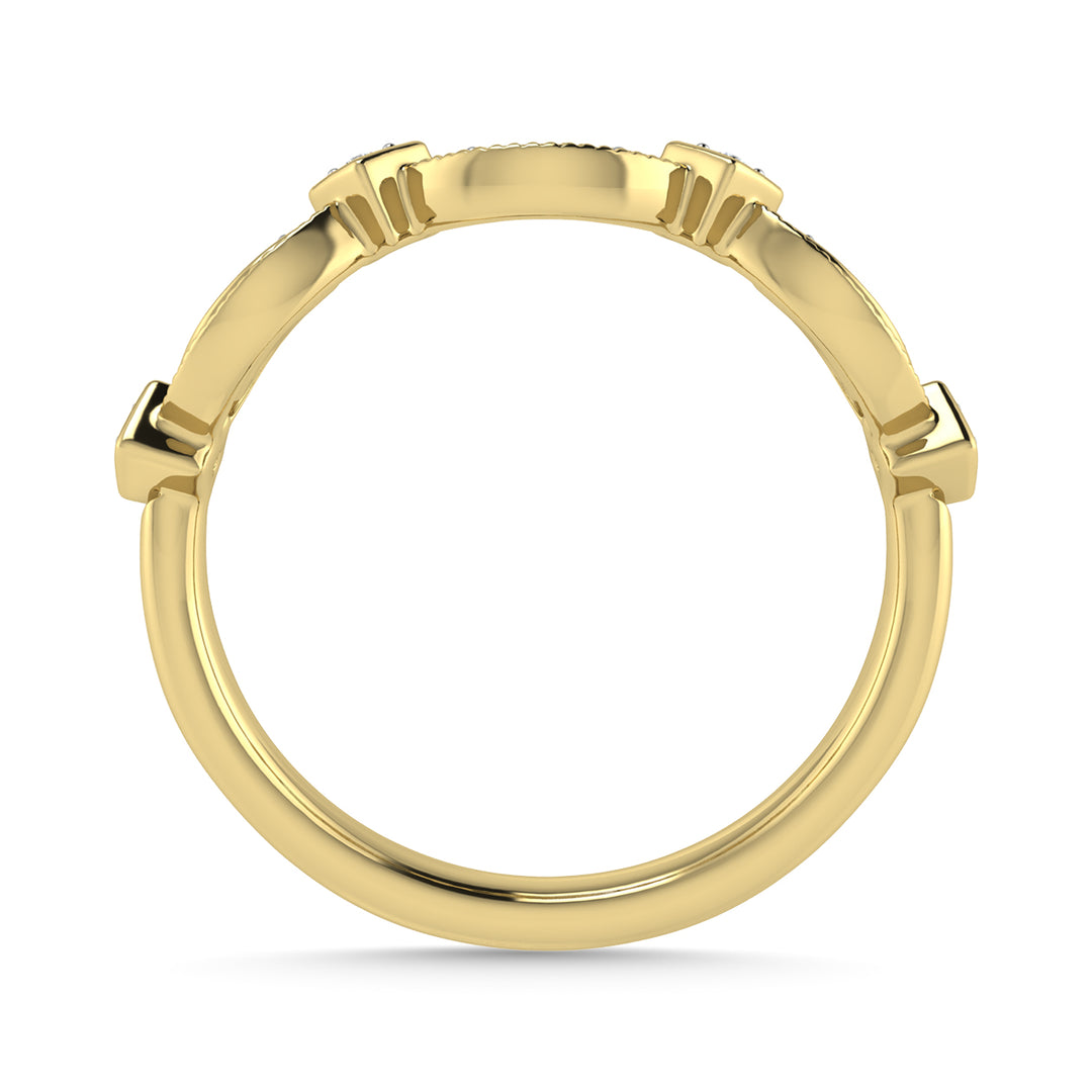 1/6 Ct. Tw. Diamond Stacked Band in 14k Yellow Gold