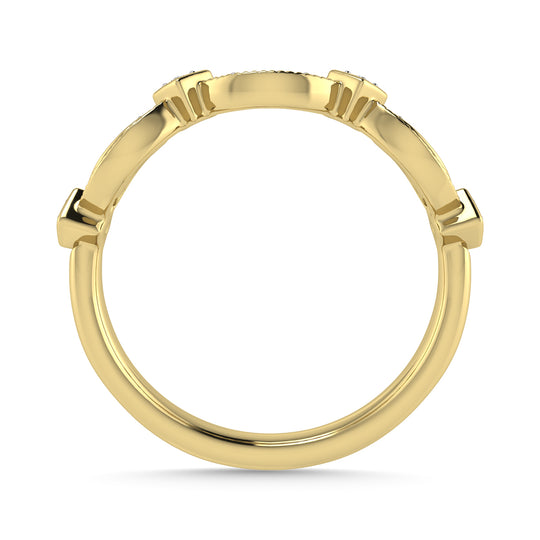 1/6 Ct. Tw. Diamond Stacked Band in 14k Yellow Gold