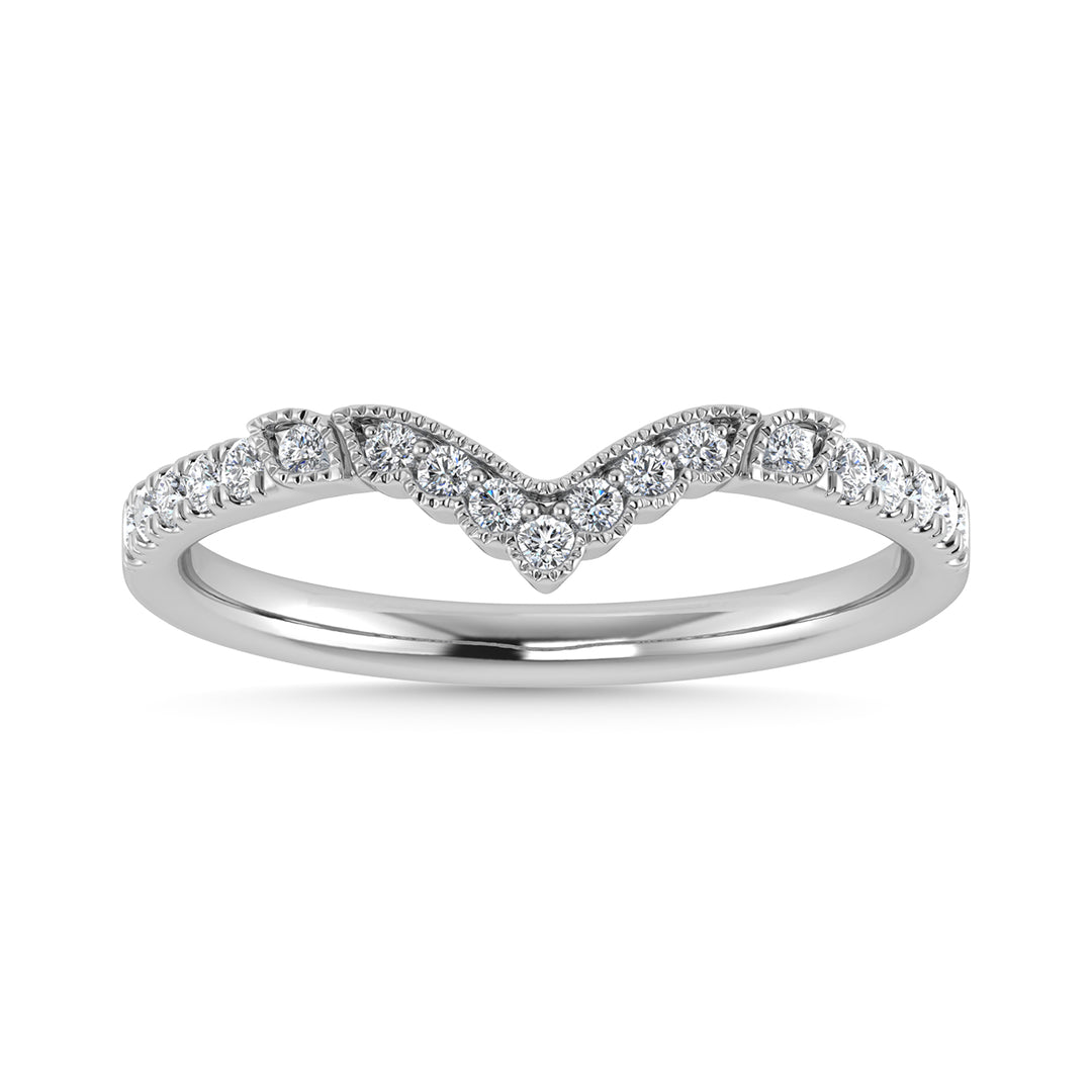 1/5 Ct.Tw. Diamond Chevron Band in 14k White Gold