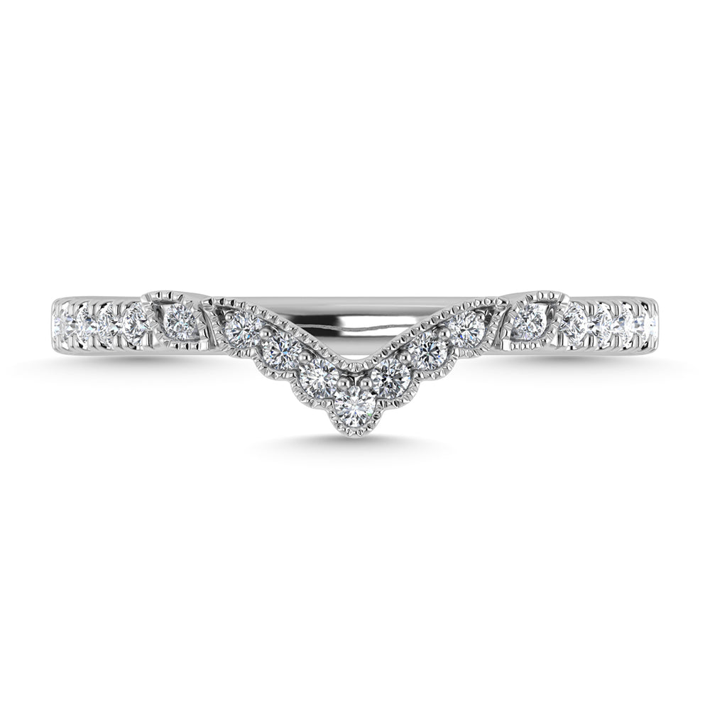 1/5 Ct.Tw. Diamond Chevron Band in 14k White Gold