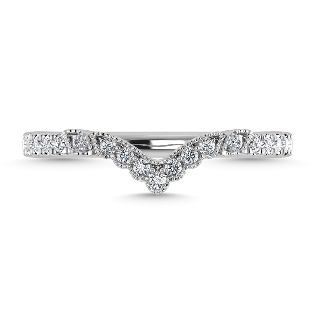 1/5 Ct.Tw. Diamond Chevron Band in 14k White Gold