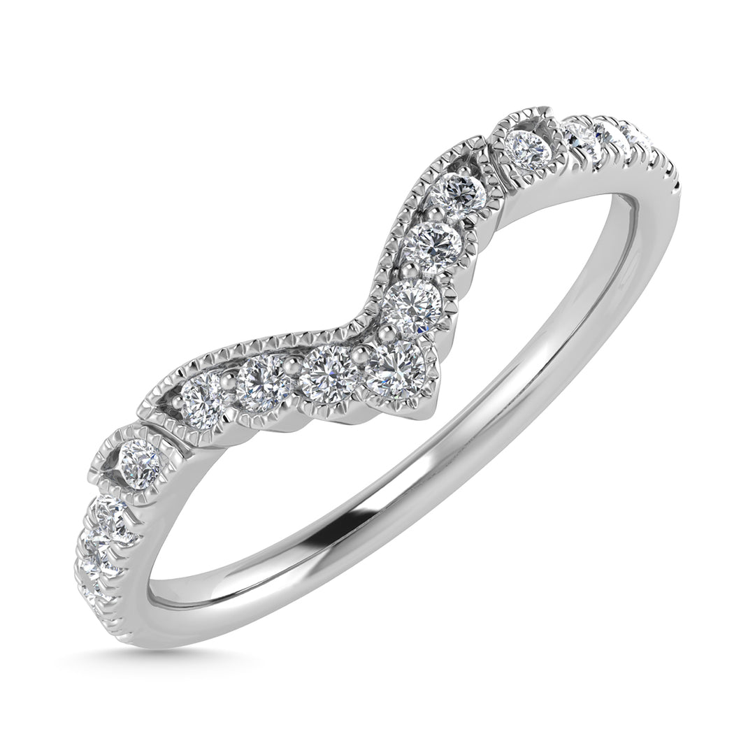 1/5 Ct.Tw. Diamond Chevron Band in 14k White Gold