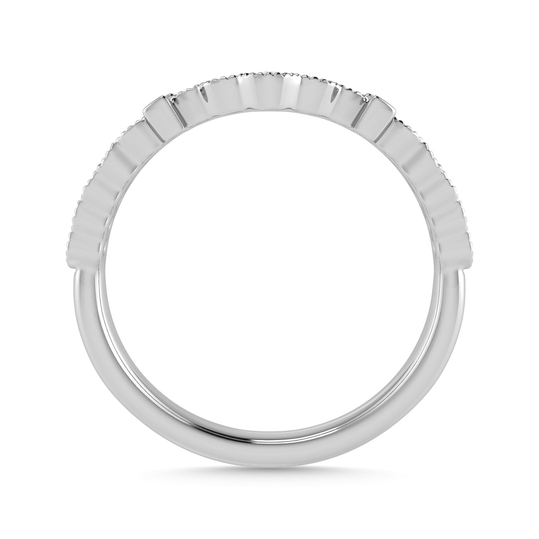 Diamante 1/3 Ct.Tw. Banda de chevr√≥n en oro blanco de 10 quilates