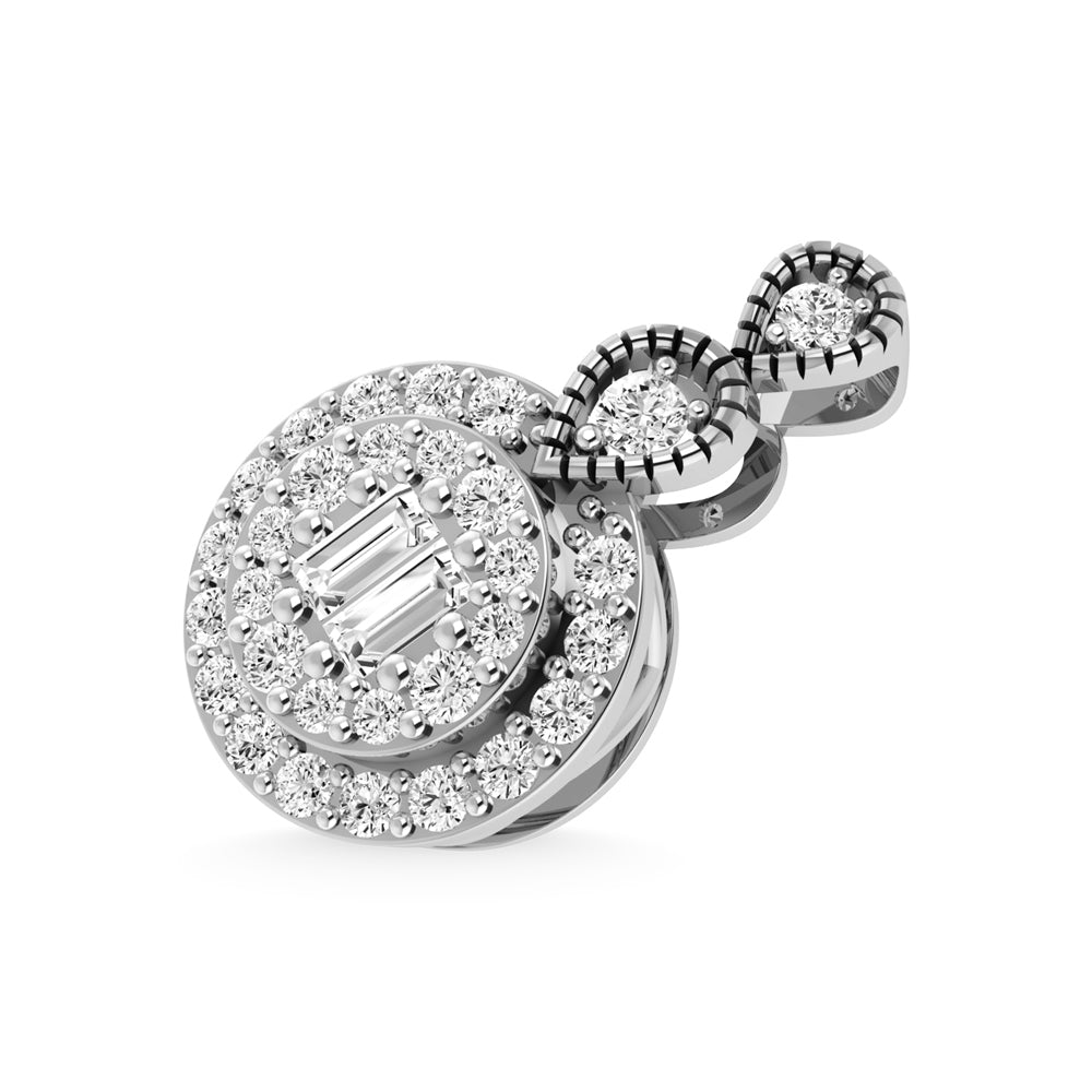 1/5 carat total 14K white gold diamond fashion pendant