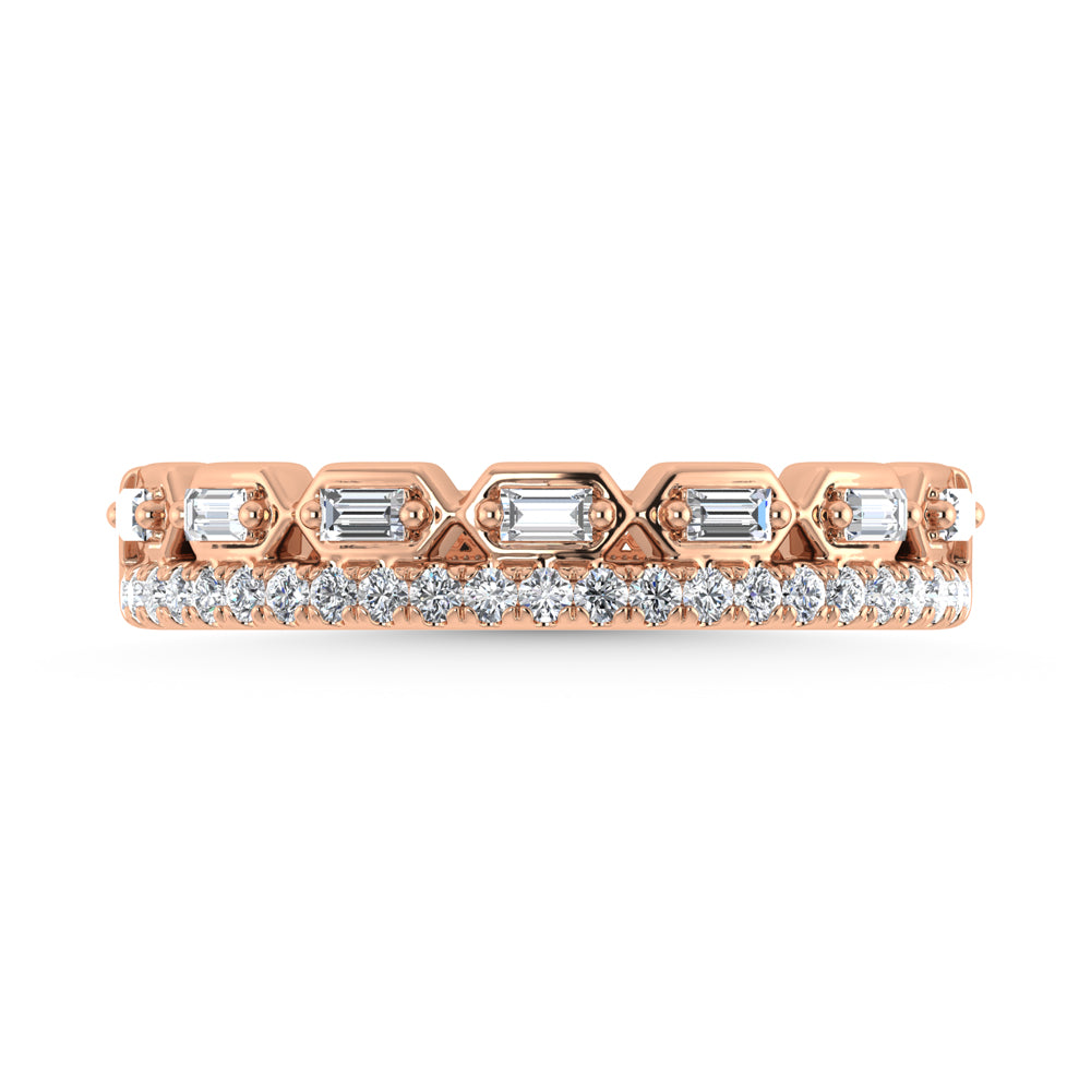 1/3 ct. 14k rose gold diamond. total stackable band