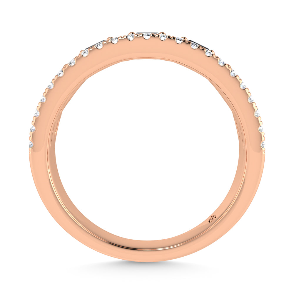1/3 ct. 14k rose gold diamond. total stackable band