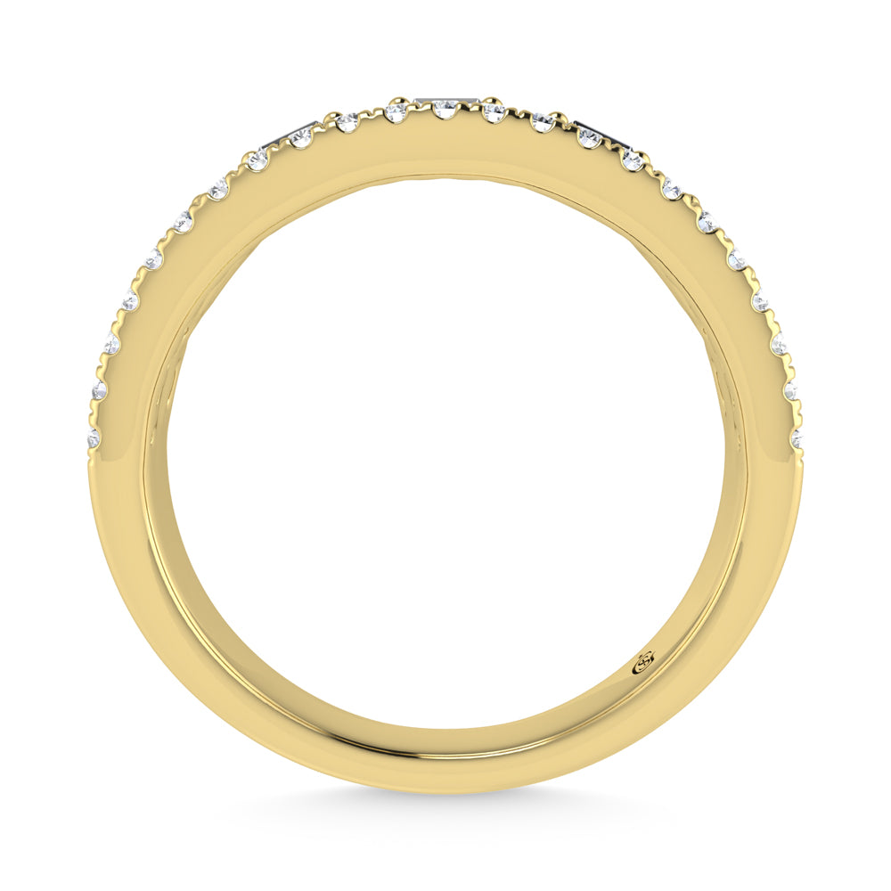 Diamante de oro amarillo de 14 quilates de 1/3 qt. total Banda apilable