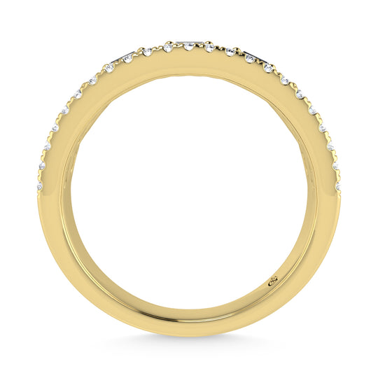 Diamante de oro amarillo de 14 quilates de 1/3 qt. total Banda apilable