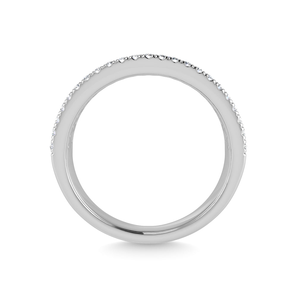 Diamante de oro blanco de 14 quilates de 1/3 qt. total. Bandas de moda
