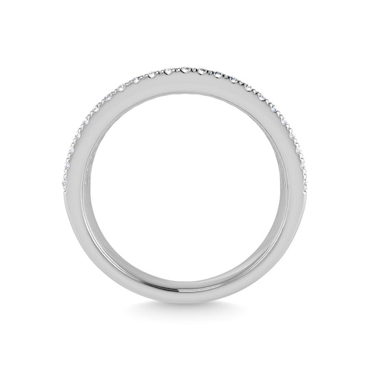 Diamante de oro blanco de 14 quilates de 1/3 qt. total. Bandas de moda