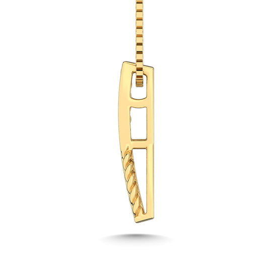 10K Yellow Gold 1/6 Carat Total Diamond Cross Fashion Pendant