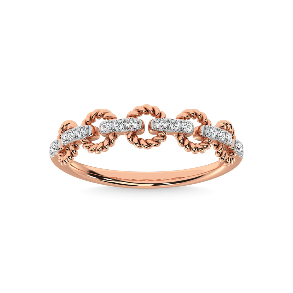 1/6 ct. 14K Rose Gold Diamond Stackable Ring