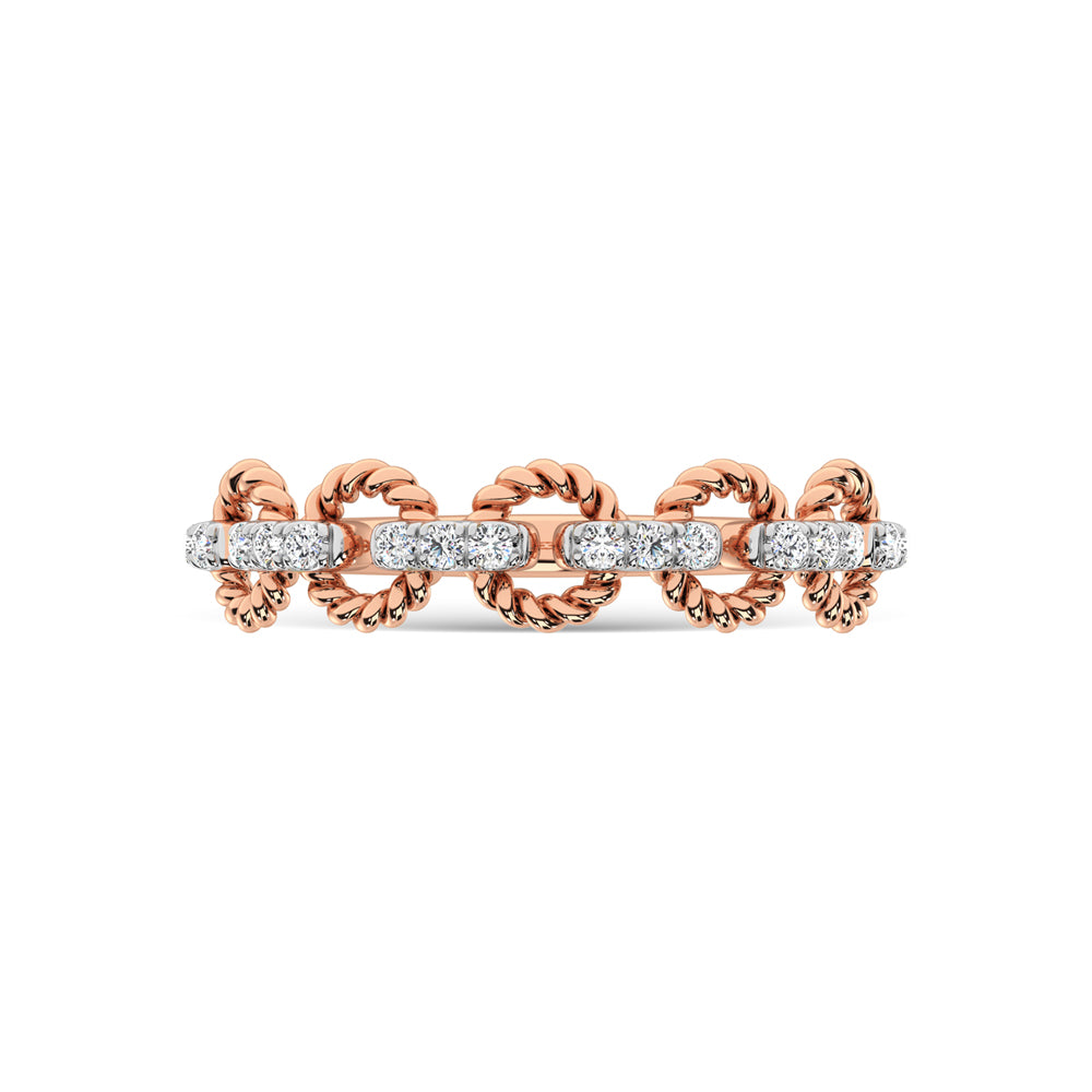 1/6 ct. 14K Rose Gold Diamond Stackable Ring