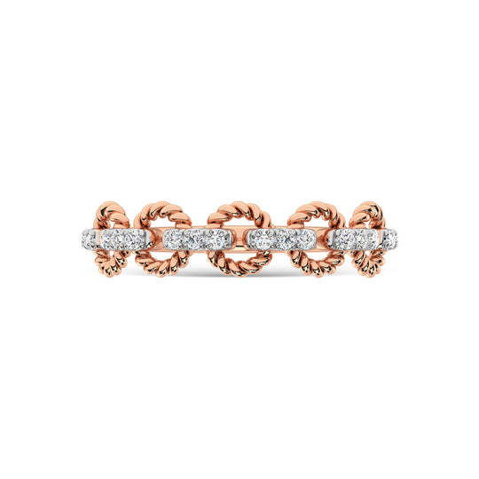 1/6 ct. 14K Rose Gold Diamond Stackable Ring