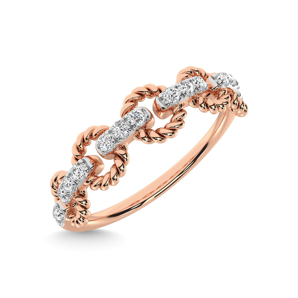 1/6 ct. 14K Rose Gold Diamond Stackable Ring