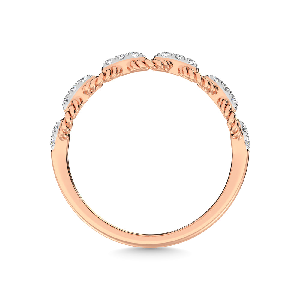 1/6 ct. 14K Rose Gold Diamond Stackable Ring