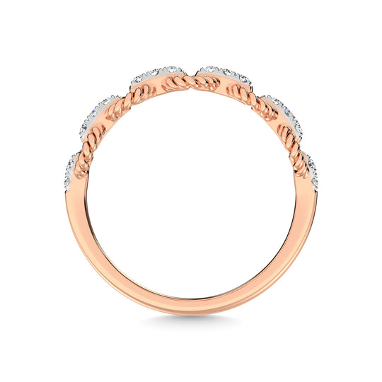 1/6 ct. 14K Rose Gold Diamond Stackable Ring