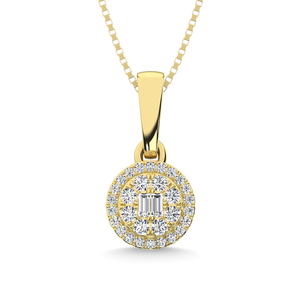 1/3 ct. 14K Yellow Gold Diamond Fashion Pendant